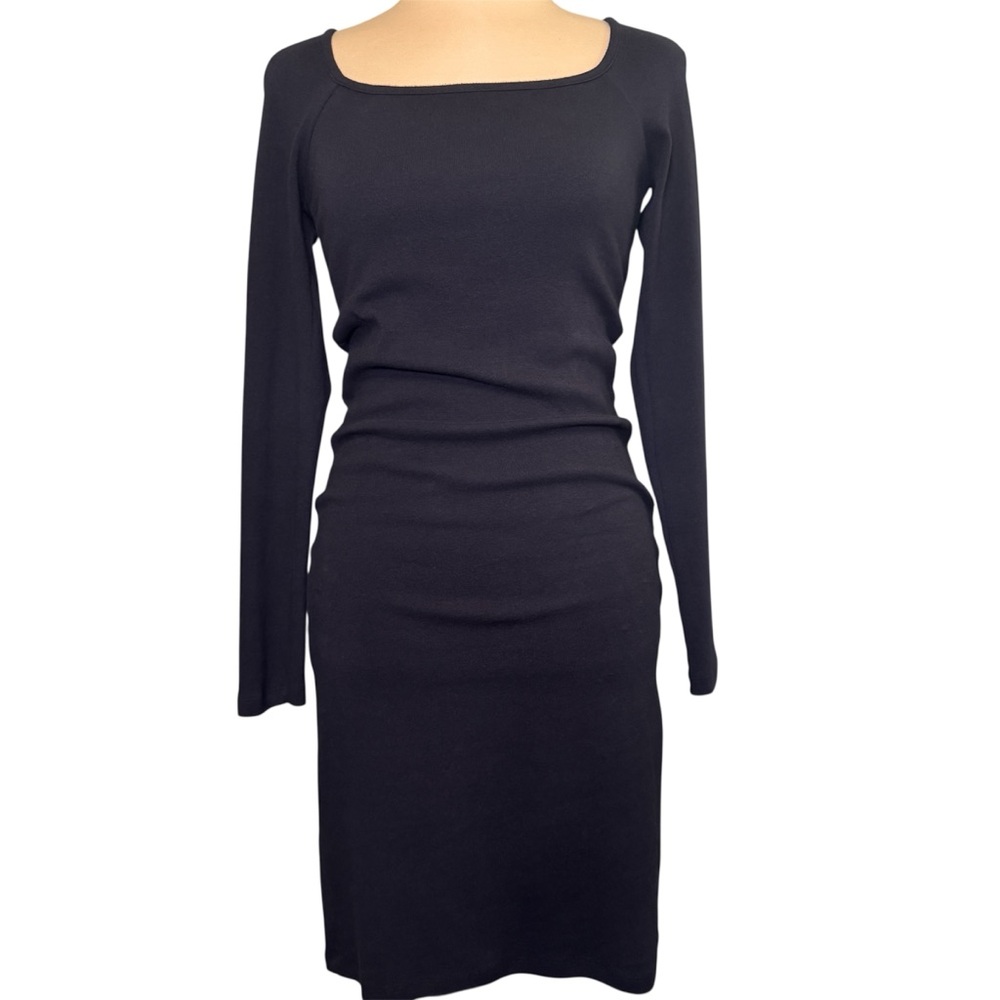 Stateside‎ Anthropologie Black Long Sleeve Bodycon Mini Dress Size Small NWT